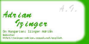 adrian izinger business card