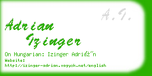 adrian izinger business card